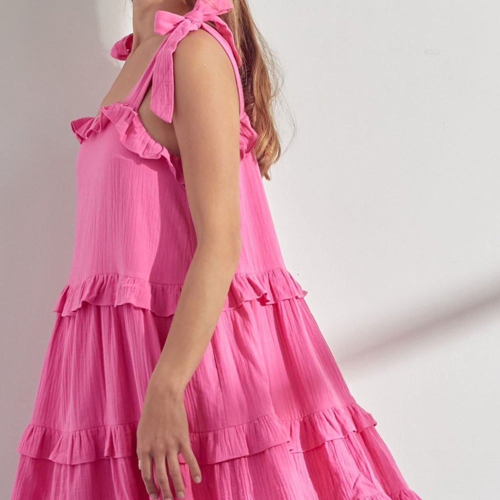 AMELIA TIERED RUFFLE DRESS - Picture 3 of 5